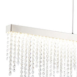 Bano 115cm Dimmable LED Crystal Slim Linear Suspension Light - Chrome