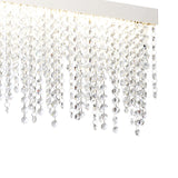 Bano 115cm Dimmable LED Crystal Slim Linear Suspension Light - Chrome