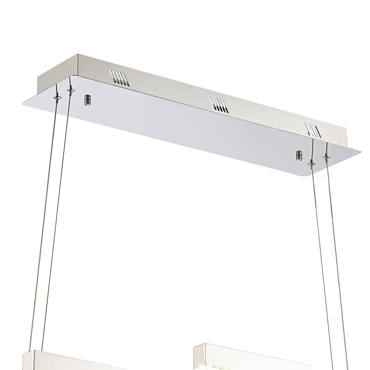 Bano 102cm 3 Light Dimmable LED Crystal Linear  Suspension Light - Chrome