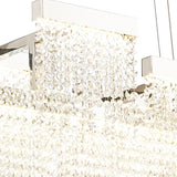 Bano 102cm 3 Light Dimmable LED Crystal Linear  Suspension Light - Chrome