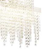 Bano 102cm 3 Light Dimmable LED Crystal Linear  Suspension Light - Chrome
