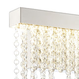 Bano Small Dimmable LED Crystal Chain Wall Light - Chrome
