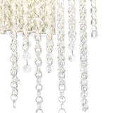 Bano Small Dimmable LED Crystal Chain Wall Light - Chrome