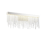 Bano Large Dimmable LED Crystal Chain Wall Light - Chrome