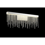 Bano Large Dimmable LED Crystal Chain Wall Light - Chrome