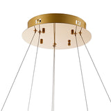 Bano 61.5cm Round 2 Tier Dimmable LED Crystal Chandelier - Gold