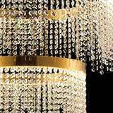 Bano 61.5cm Round 2 Tier Dimmable LED Crystal Chandelier - Gold