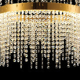 Bano 61.5cm Round 2 Tier Dimmable LED Crystal Chandelier - Gold