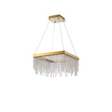 Bano 50cm Square Dimmable LED Crystal Chandelier - Gold