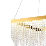Bano 50cm Square Dimmable LED Crystal Chandelier - Gold