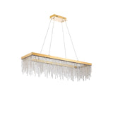 Bano 115cm  Dimmable LED Crystal Linear Suspension Light- Gold