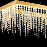 Bano 115cm  Dimmable LED Crystal Linear Suspension Light- Gold