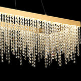 Bano 115cm  Dimmable LED Crystal Linear Suspension Light- Gold
