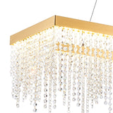 Bano 115cm  Dimmable LED Crystal Linear Suspension Light- Gold