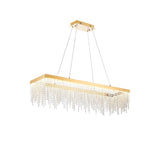 Bano 115cm  Dimmable LED Crystal Linear Suspension Light- Gold