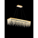 Bano 115cm  Dimmable LED Crystal Linear Suspension Light- Gold