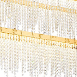 Bano 115cm 2 Tier Dimmable LED Crystal Linear Suspension Light - Gold