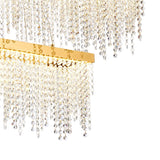 Bano 115cm 2 Tier Dimmable LED Crystal Linear Suspension Light - Gold