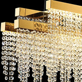 Bano 102cm 3 Light Dimmable LED Crystal Linear Suspension Light -  Gold