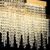 Bano 102cm 3 Light Dimmable LED Crystal Linear Suspension Light -  Gold