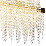 Bano 102cm 3 Light Dimmable LED Crystal Linear Suspension Light -  Gold