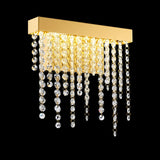 Bano Small Dimmable LED Crystal Chain Wall Light - Gold