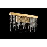 Bano Medium Dimmable LED Crystal Chain Wall Light - Gold