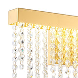 Bano Medium Dimmable LED Crystal Chain Wall Light - Gold