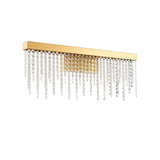 Bano Large Dimmable LED Crystal Chain Wall Light - Gold