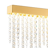 Bano Large Dimmable LED Crystal Chain Wall Light - Gold