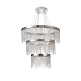 Bano 81.5cm Round 3 Tier Dimmable LED Crystal Chandelier - Chrome