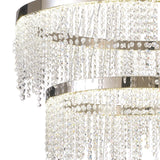 Bano 81.5cm Round 3 Tier Dimmable LED Crystal Chandelier - Chrome