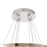 Bano 81.5cm Round 3 Tier Dimmable LED Crystal Chandelier - Chrome