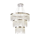 Bano 81.5cm Round 3 Tier Dimmable LED Crystal Chandelier - Chrome