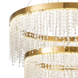 Bano 81.5cm Round 3 Tier Dimmable LED Crystal Chandelier - Gold