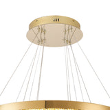 Bano 81.5cm Round 3 Tier Dimmable LED Crystal Chandelier - Gold