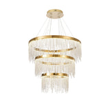 Bano 81.5cm Round 3 Tier Dimmable LED Crystal Chandelier - Gold
