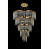 Bano 101.5cm Round 5 Tier Dimmable LED Crystal Chandelier - Gold
