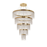 Bano 101.5cm Round 5 Tier Dimmable LED Crystal Chandelier - Gold