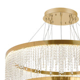 Bano 101.5cm Round 5 Tier Dimmable LED Crystal Chandelier - Gold