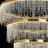 Bano 101.5cm Round 5 Tier Dimmable LED Crystal Chandelier - Gold