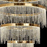 Bano 101.5cm Round 5 Tier Dimmable LED Crystal Chandelier - Gold