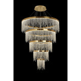 Bano 101.5cm Round 5 Tier Dimmable LED Crystal Chandelier - Gold