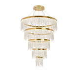 Bano 101.5cm Round 5 Tier Dimmable LED Crystal Chandelier - Gold