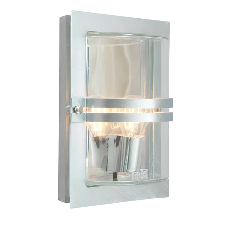 Basel 1 Light Wall Lantern - Galvanised