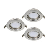 Baselle Adjustable Downlight Set of 3 - Satin Nickel
