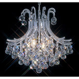 Bask 48cm Round 4 Light Crystal Chandelier - Polished Chrome