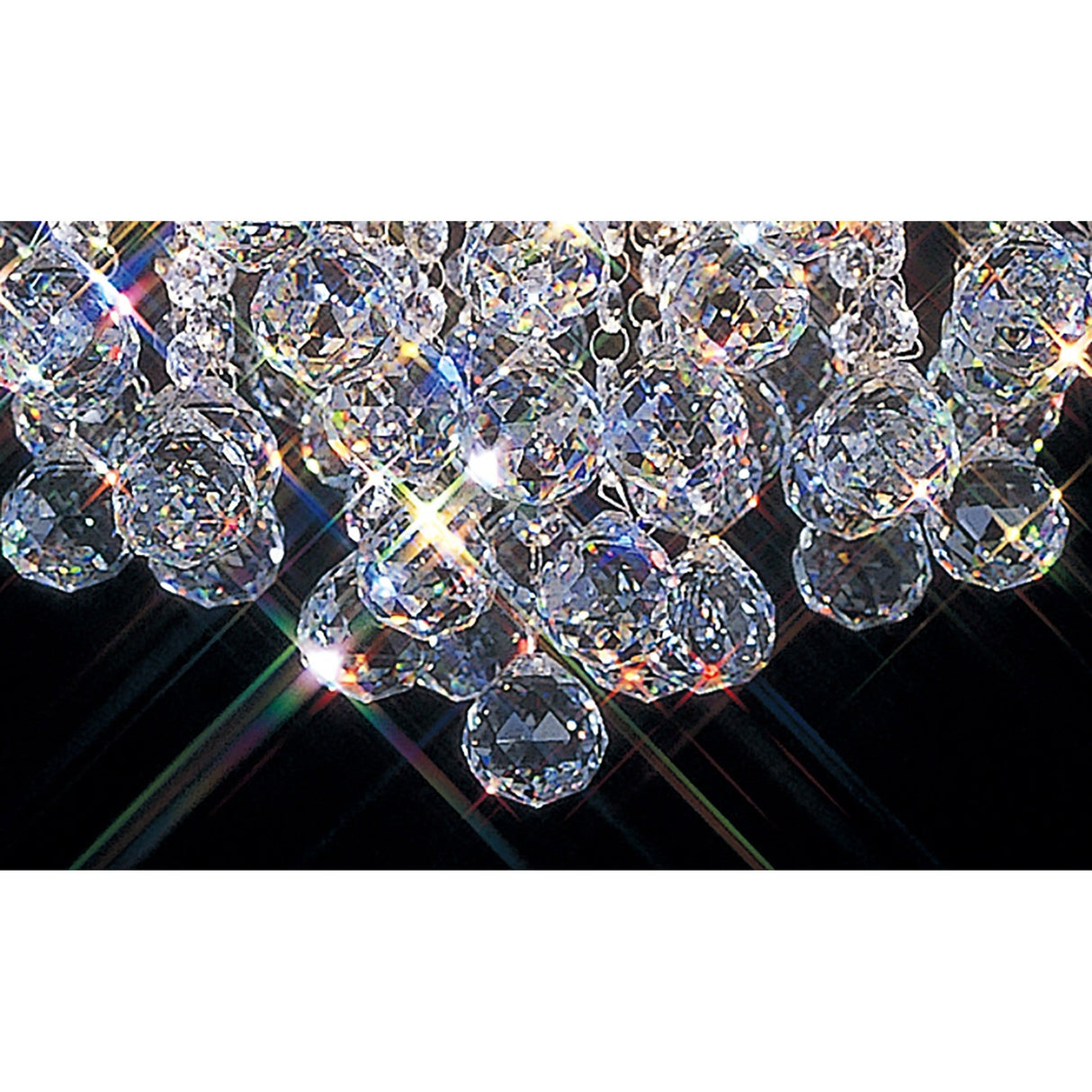 Bask 48cm Round 4 Light Crystal Chandelier - Polished Chrome