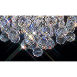 Bask 48cm Round 4 Light Crystal Chandelier - Polished Chrome