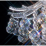 Bask 48cm Round 4 Light Crystal Chandelier - Polished Chrome